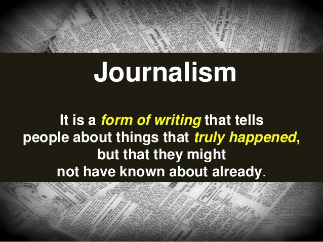 Introduction to Journalism